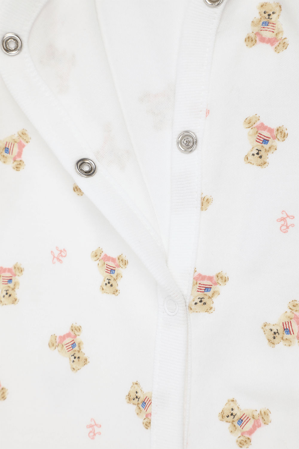 תמונה אחורית של גילאי NB-9 חודשים אוברול דובונים בגוון ורוד