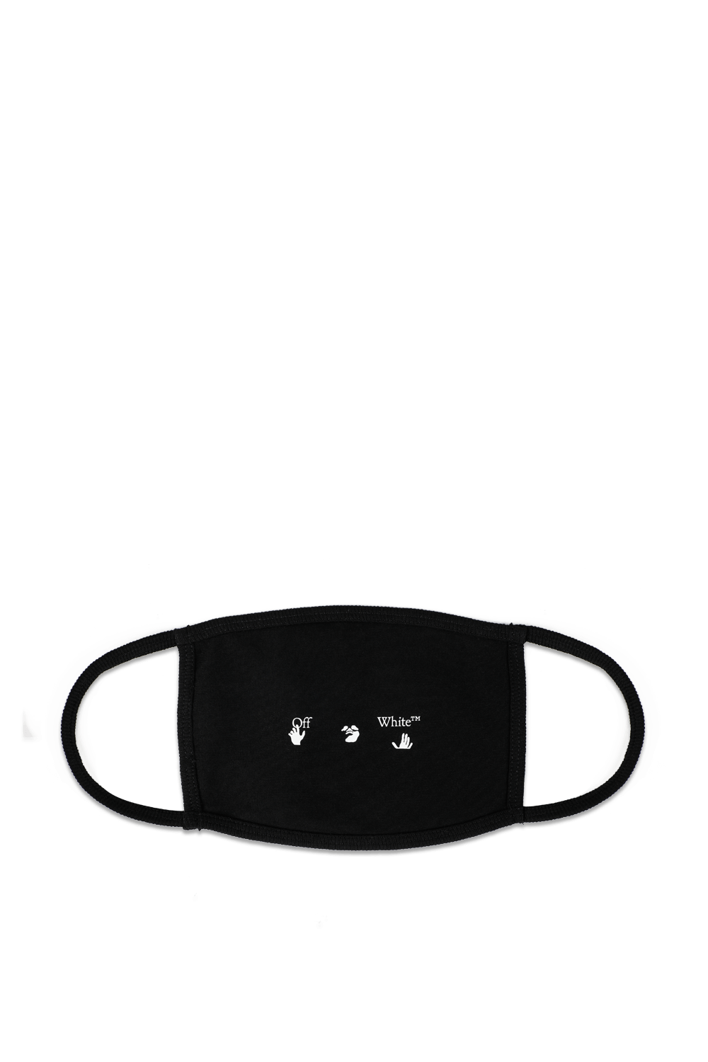 תמונה קידמית של מסיכת פנים עם לוגו