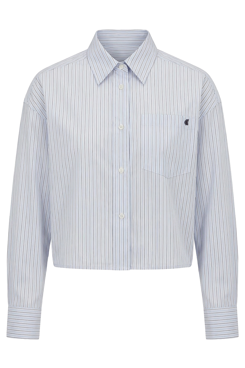 תמונה קידמית של חולצה מכופתרת קרופ