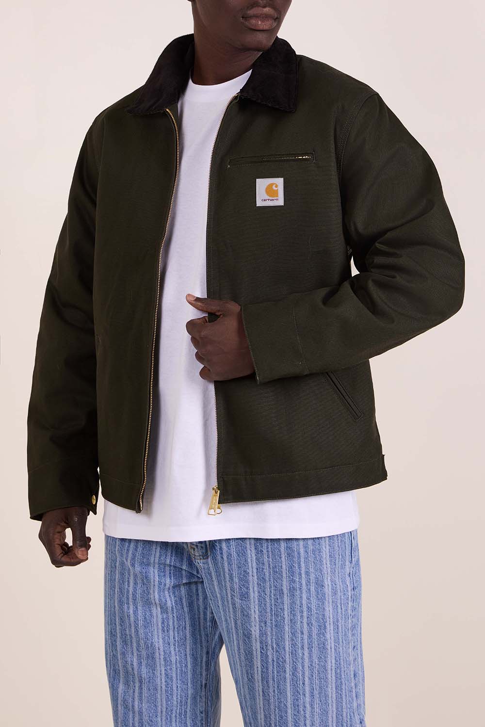 תמונת דוגמן קידמית של ז'קט בגזרה משוחררת