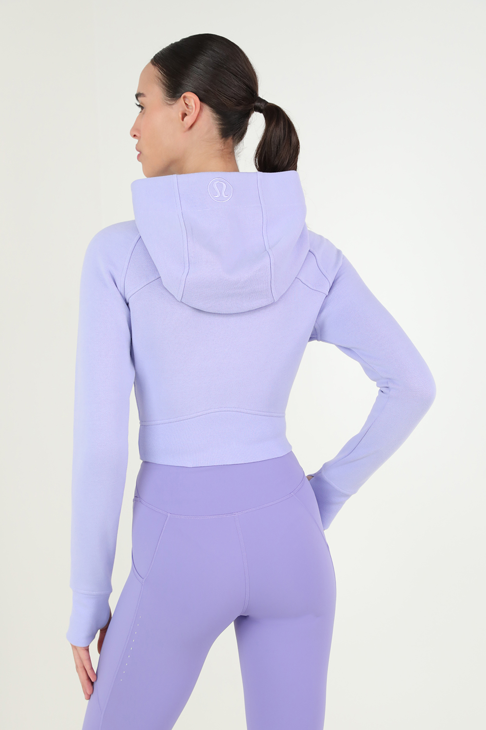 תמונת דוגמן אחורית של Scuba Full-Zip Cropped Hoodie