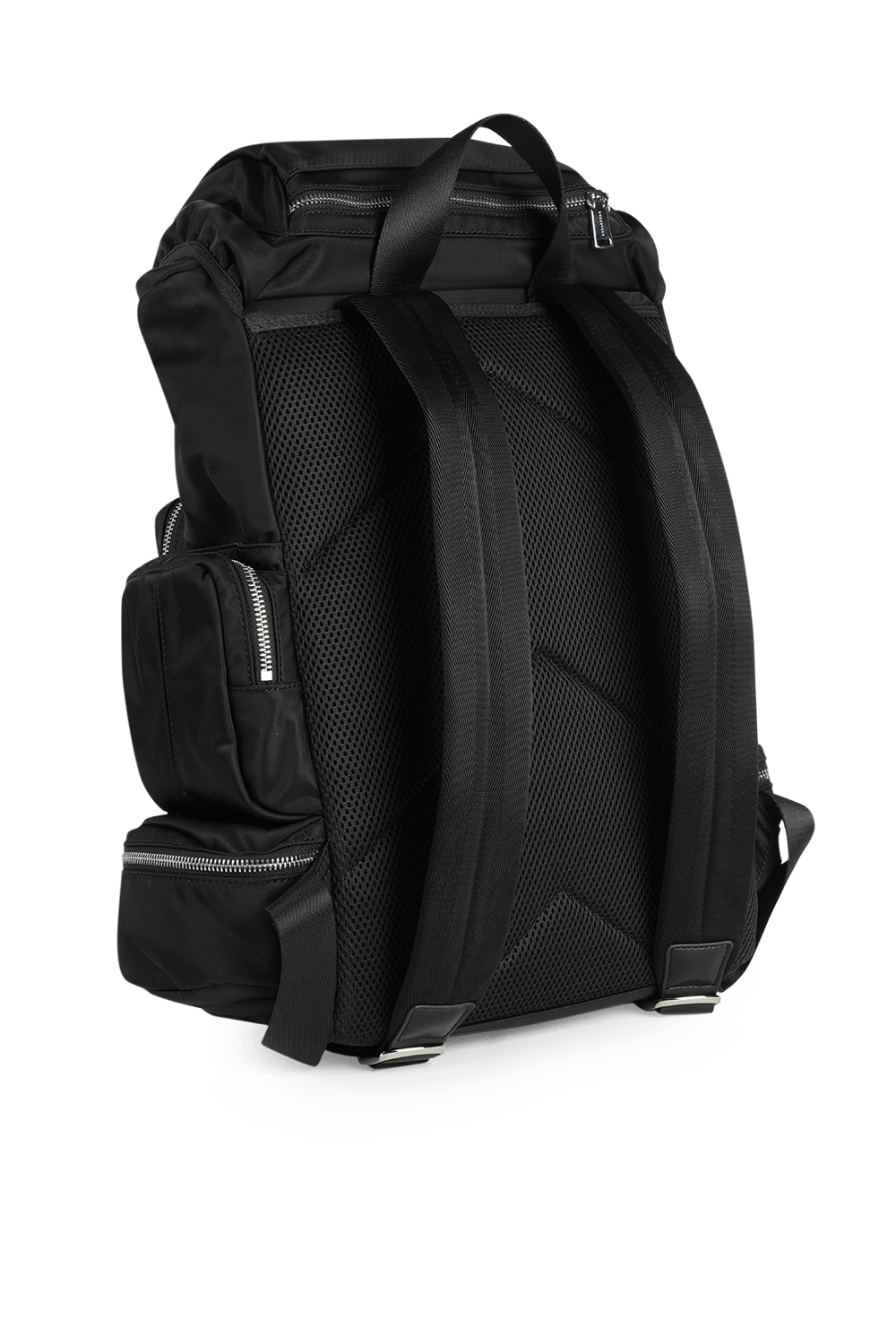 תמונה אחורית של תיק גב עלים בצבע שחור