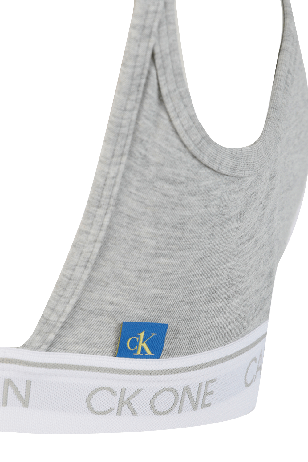 תמונה אחורית של טופ אפור בגזרה קלאסית