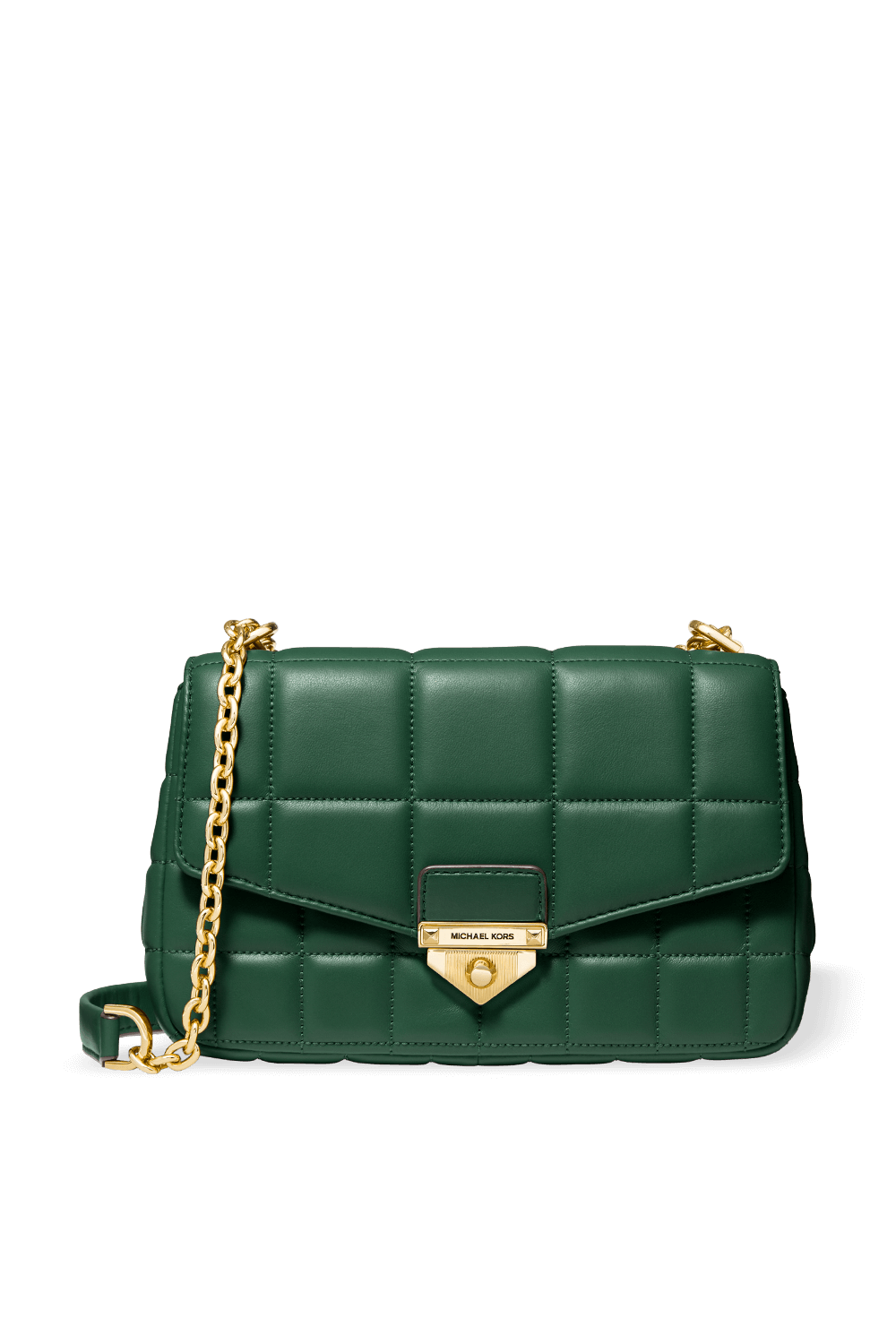 Soho LG Quilted Leather Shoulder Bag in Moss MICHAEL KORS