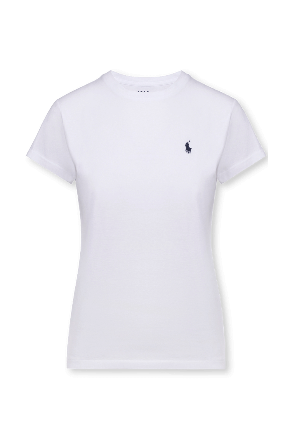 תמונה קידמית של Cotton Crewneck Tee in White