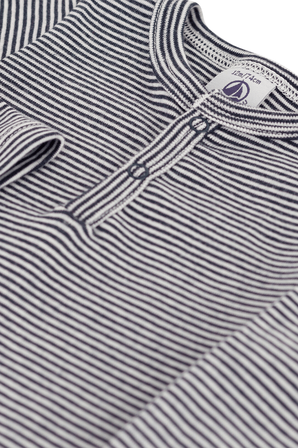 תמונה אחורית של בגד גוף ארוך בהדפס פסים - גילאי 18-36 חודשים