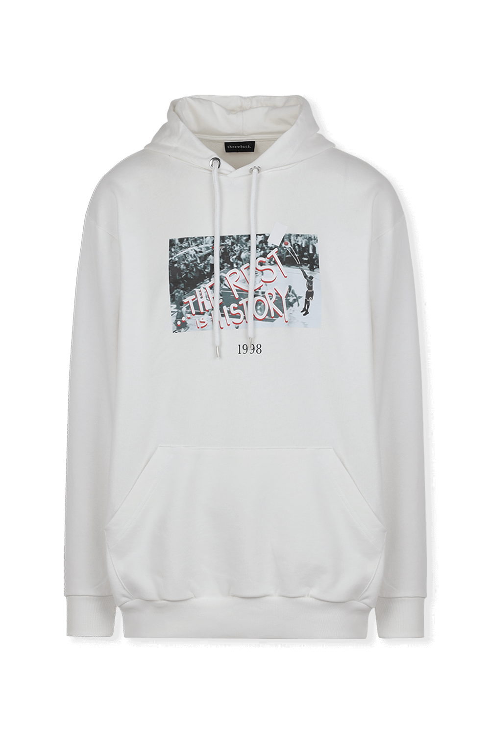 תמונה קידמית של Basketball 98' Hooded Sweatshirt in White