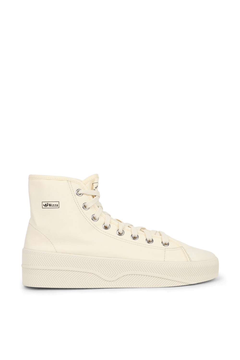 תמונה קידמית של נעלי סניקרס ניזה לבנות ברכיסה גבוה