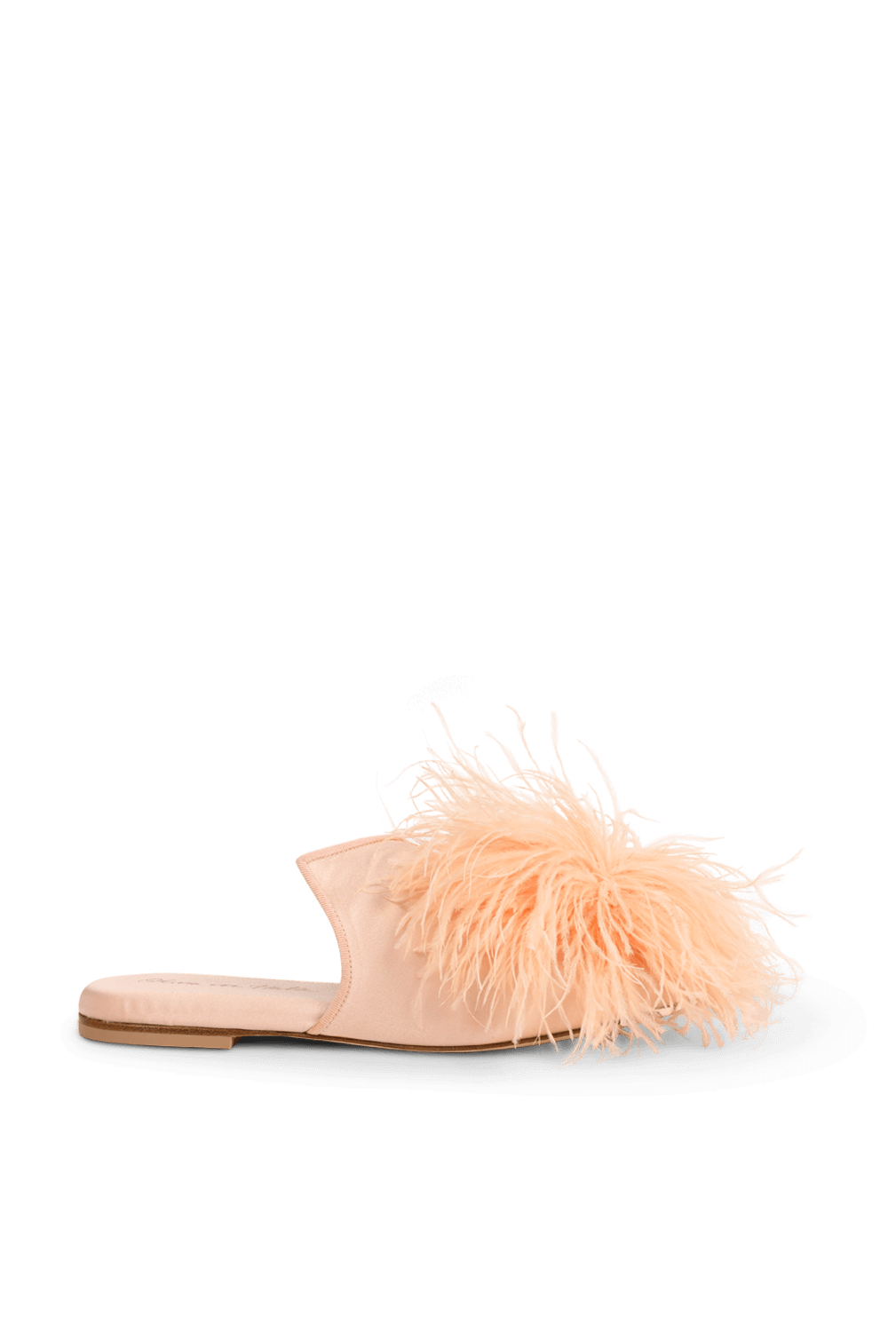 תמונה קידמית של נעלי בית קונטסה ממשי עם נוצות