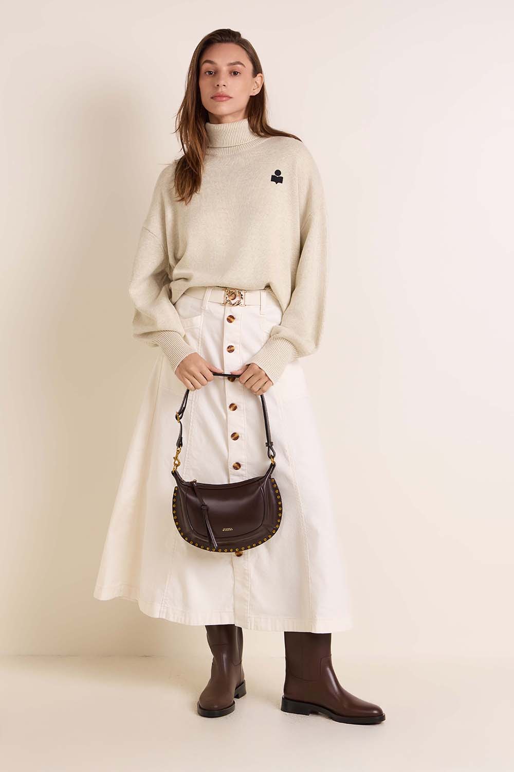 תמונת דוגמן קידמית של מגפי ברך