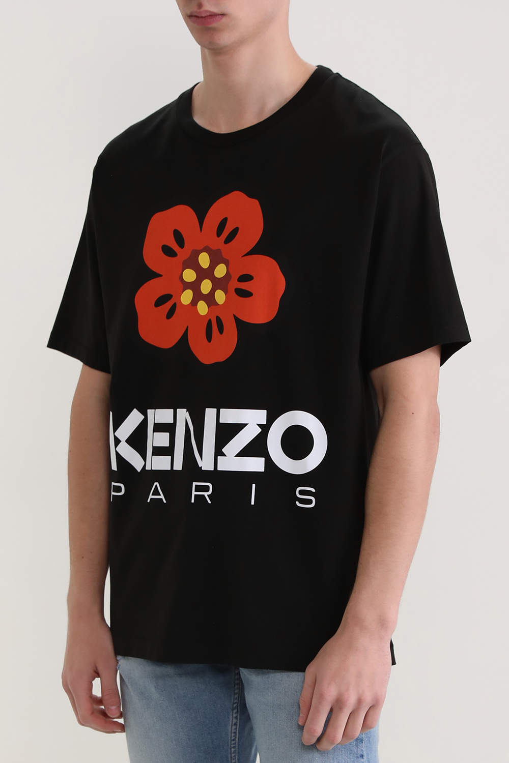 חולצת לוג טי עם הדפס פרח KENZO