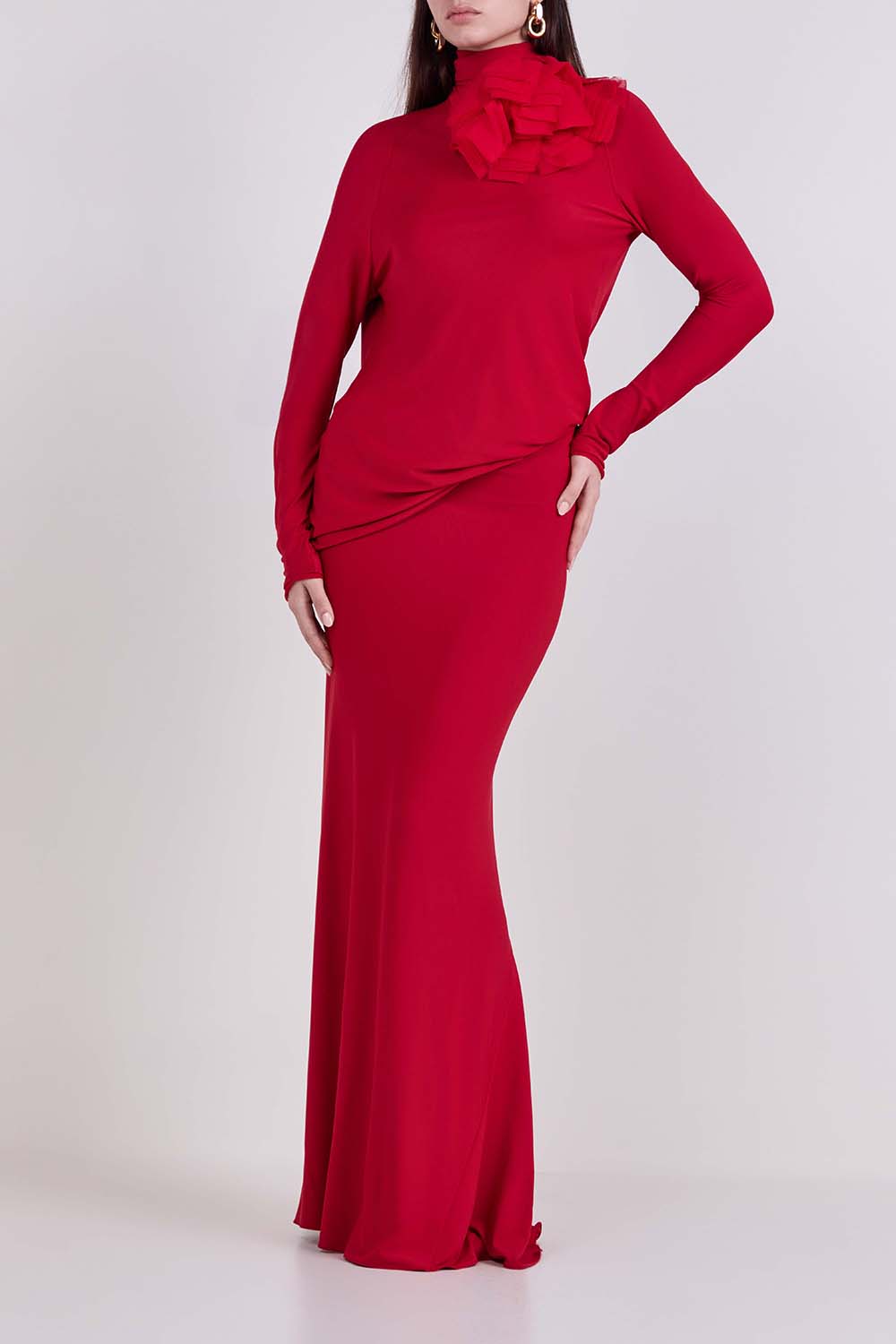 תמונת דוגמן קידמית של שמלת מקסי