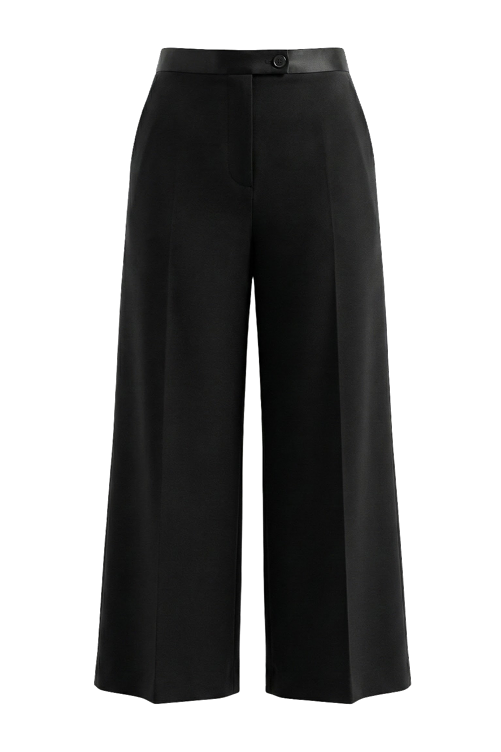 תמונה קידמית של מכנסיים מחויטים בגזרה נמוכה