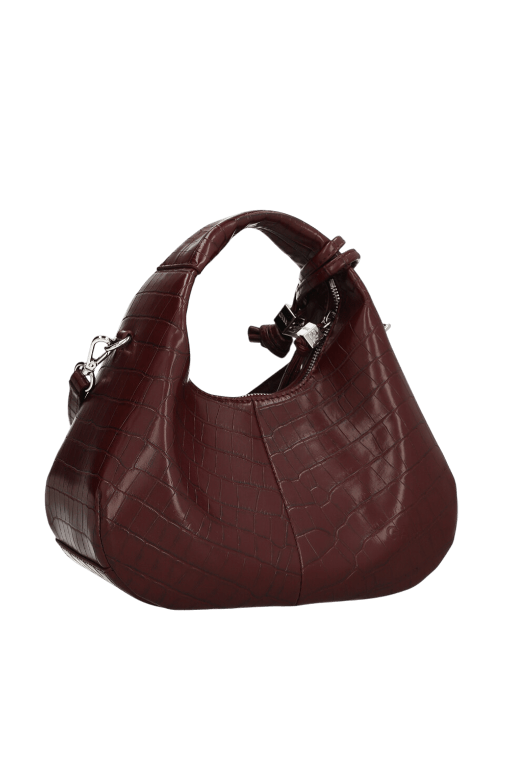 תמונה אחורית של תיק יד הובו מיני קרוקו