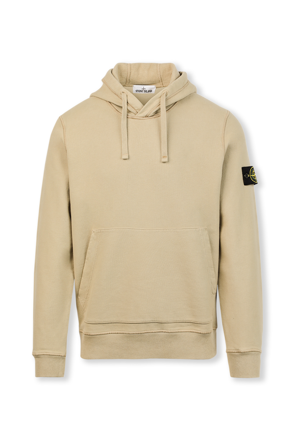 תמונה קידמית של סווטשירט עם קפוצ'ון בגוון בז'