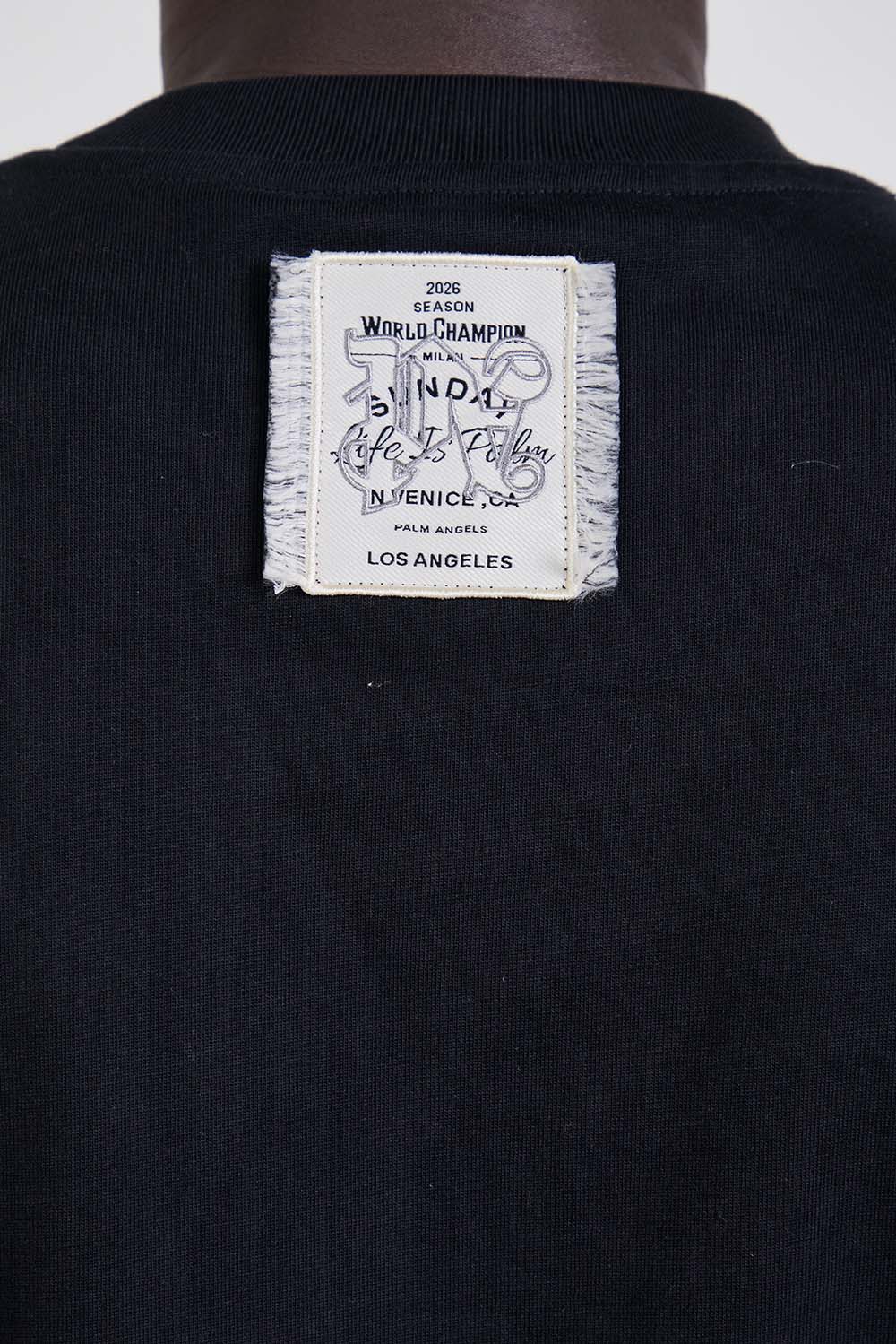 תמונת תקריב דוגמן של חולצת טי אוברסייז