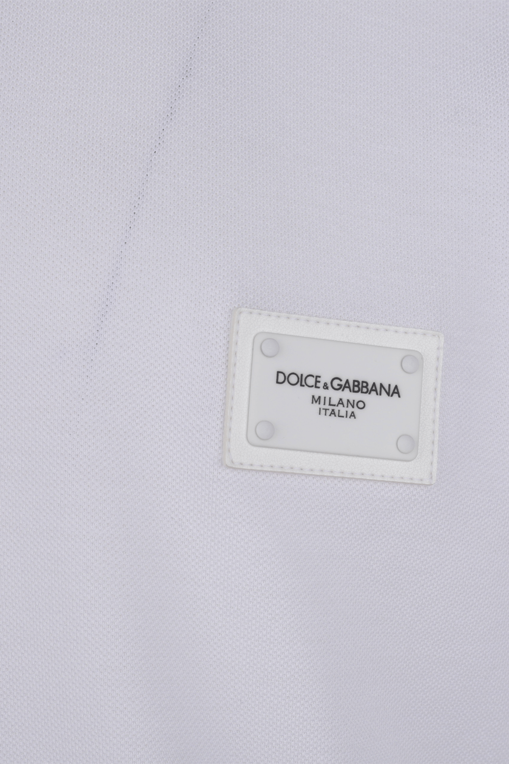 חולצת פולו עם לוחית לוגו DOLCE & GABBANA