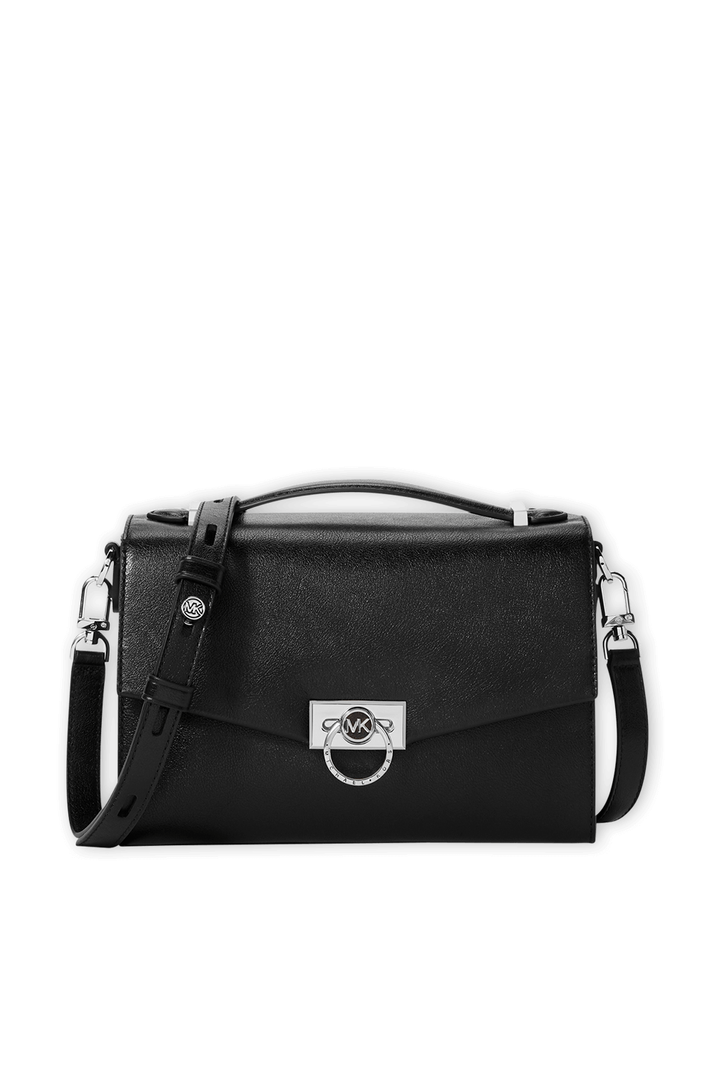 MD Messenger Bag in Black Leather MICHAEL KORS