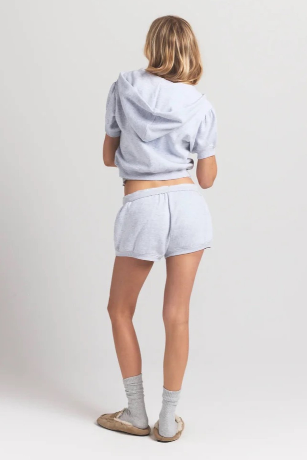 BUBBLE SLEEVE ZIP UP