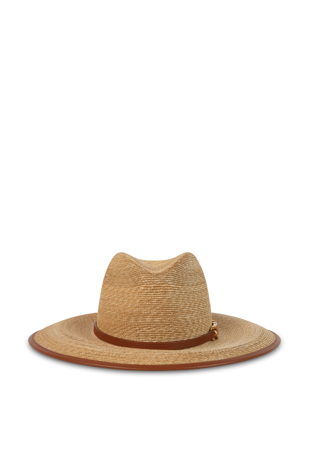 תמונה קידמית של כובע קש רחב שוליים