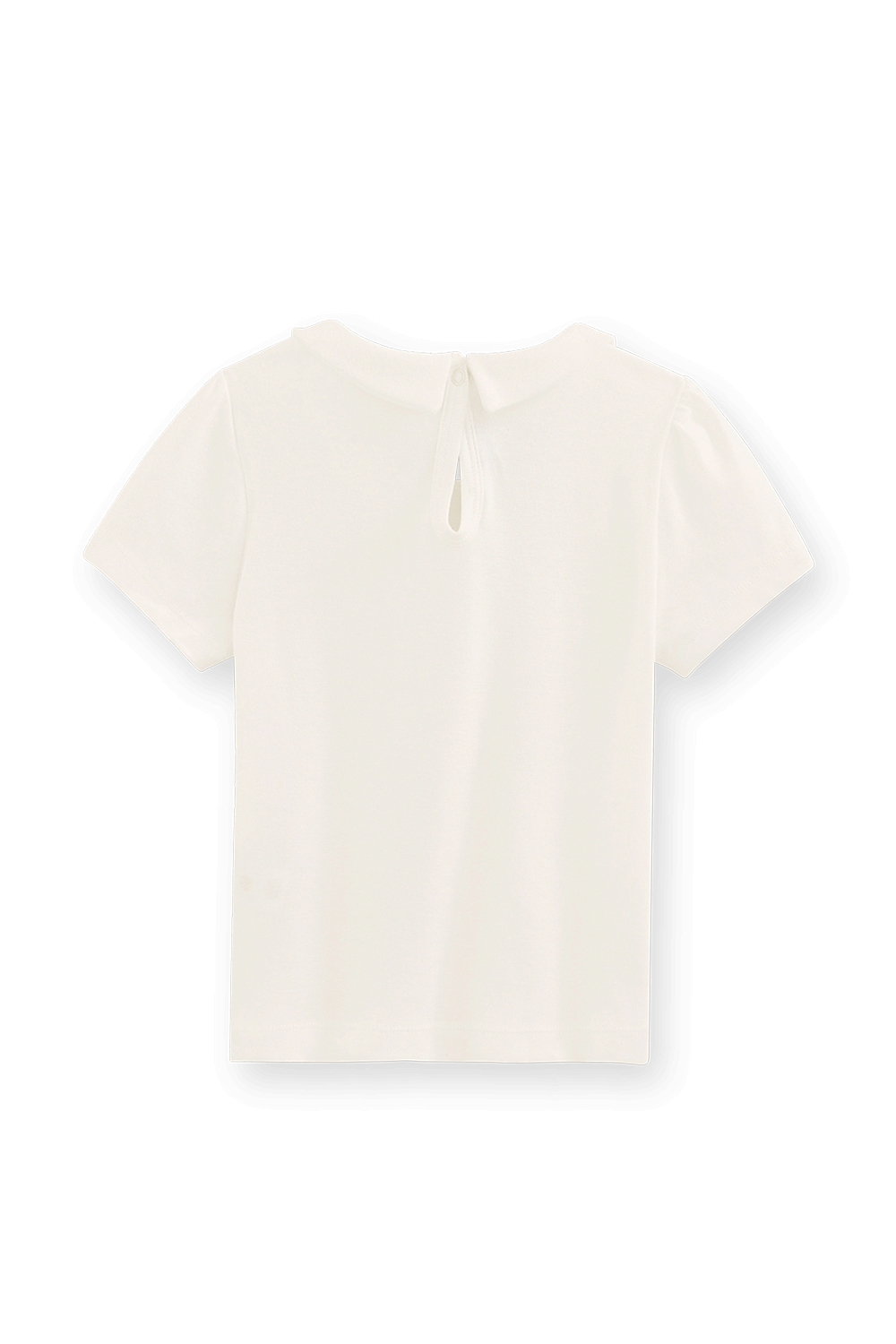 חולצת טי עם צווארון פיטר פן בלבן - גילאי 3-5 PETIT BATEAU