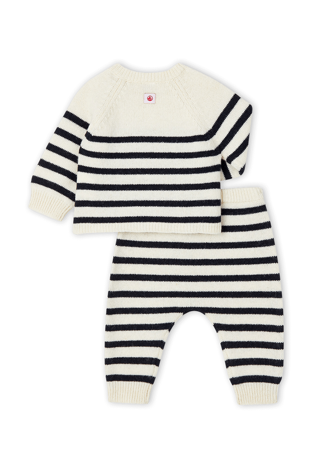 תמונה אחורית של גילאי NB-18 חודשים סט סריג פסים ארוך