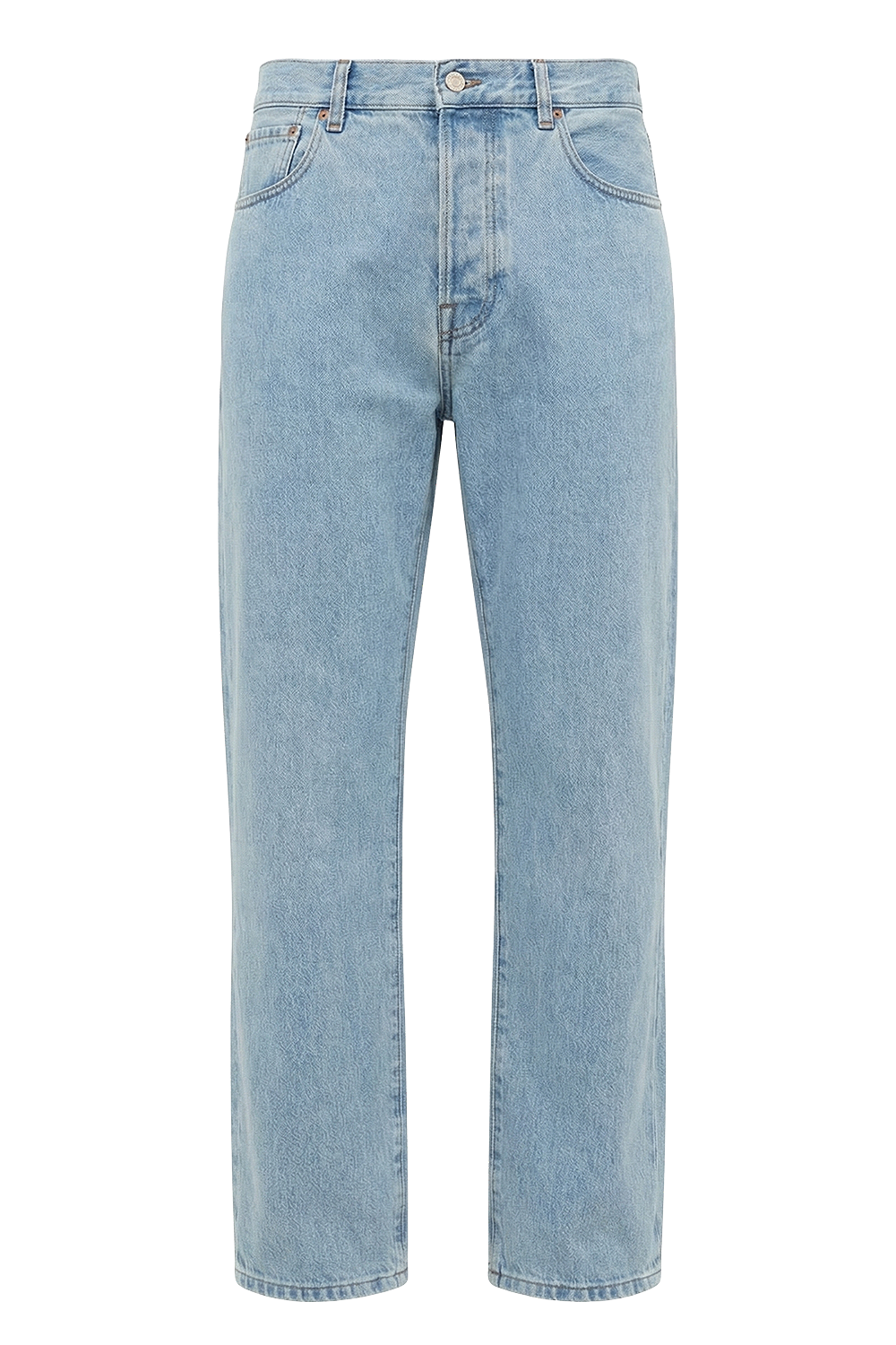 תמונה קידמית של מכנסי ג'ינס בגזרה ישרה