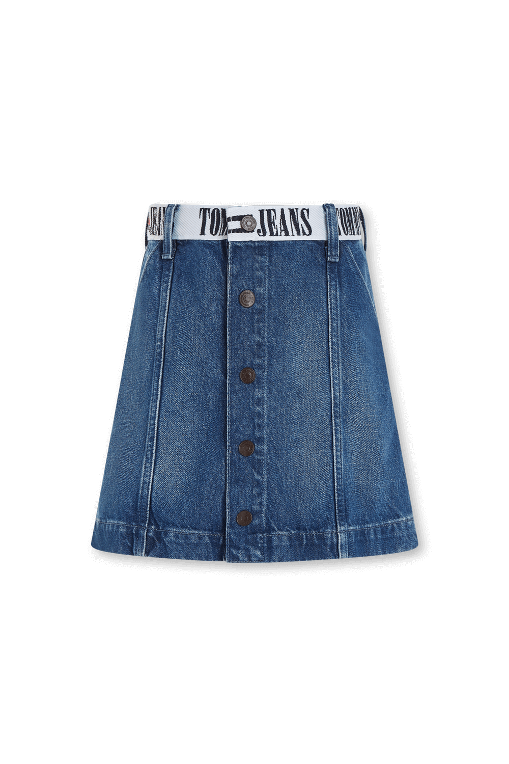 תמונה קידמית של חצאית ג`ינס קצרה - גילאי 8-16