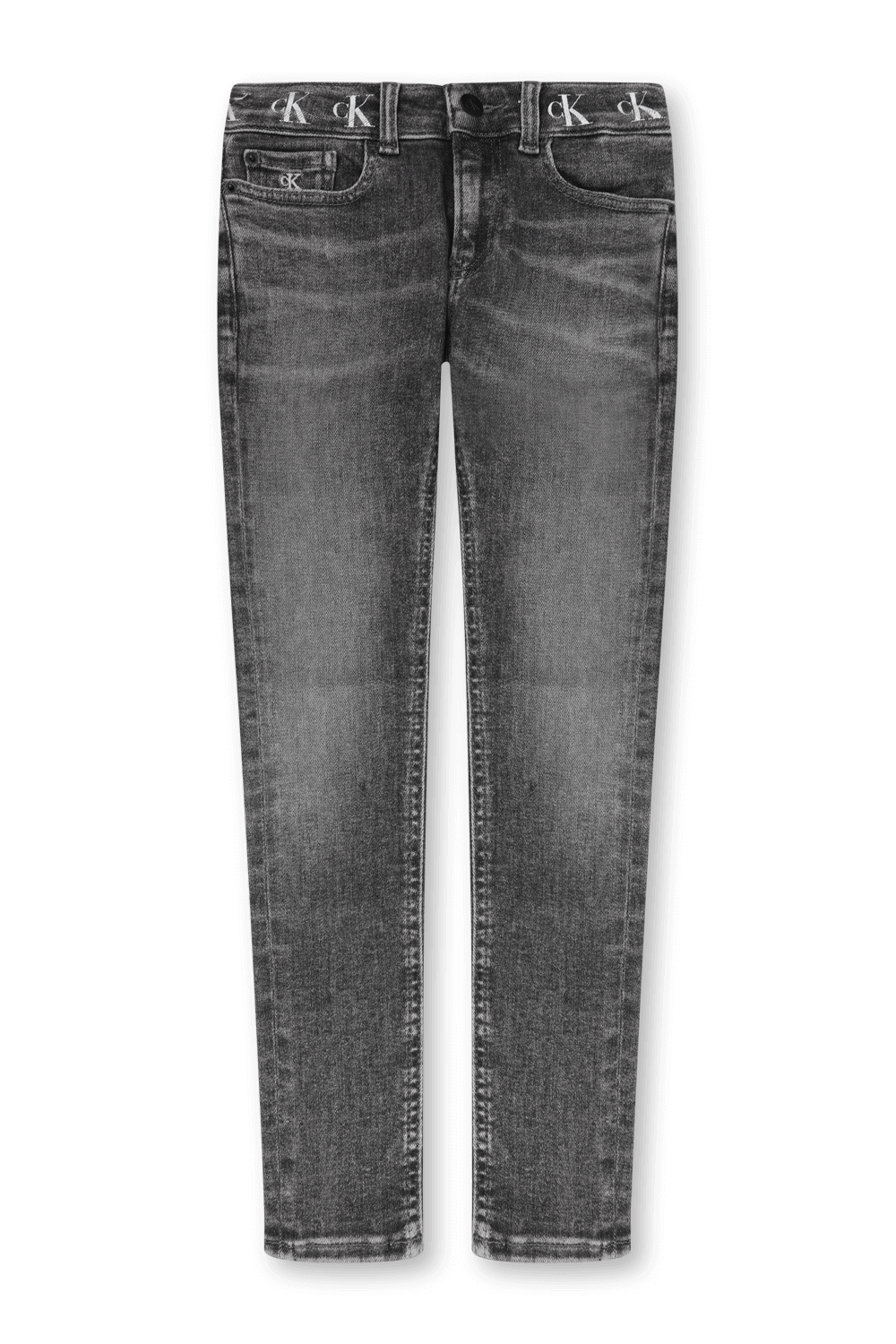 גילאי 4-16 מכנסי סקיני ג'ינס עם לוגו רקום CALVIN KLEIN