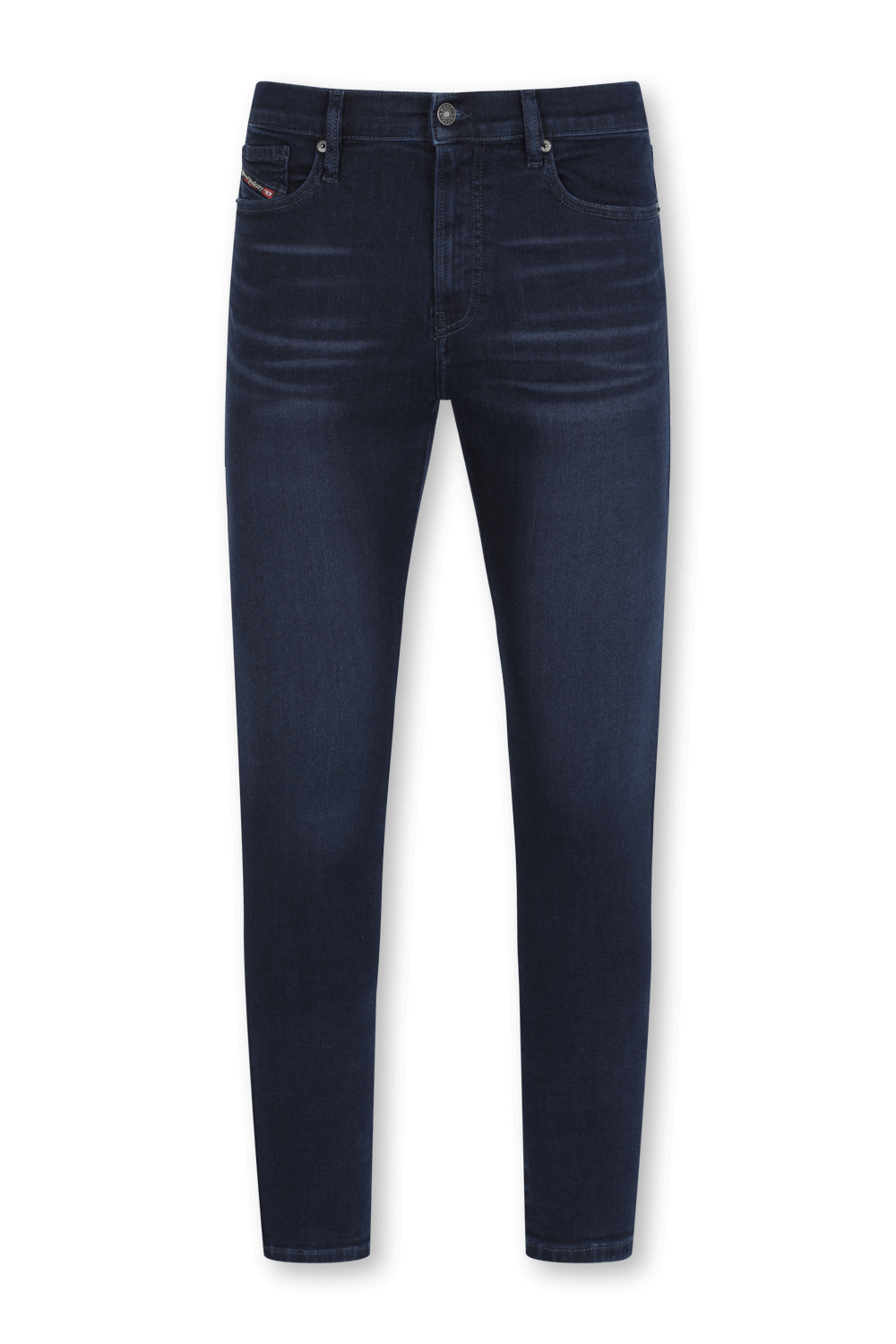 תמונה קידמית של מכנסי ג'ינס דיסטורט סקיני בשטיפה כהה