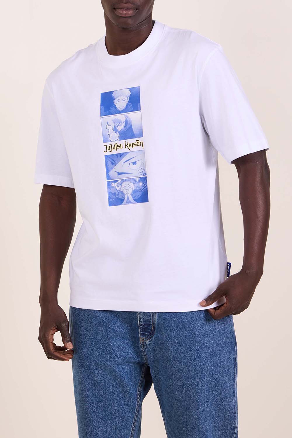 תמונת דוגמן קידמית של חולצת טי הוגו X ג'וג'וטסו קאיסן