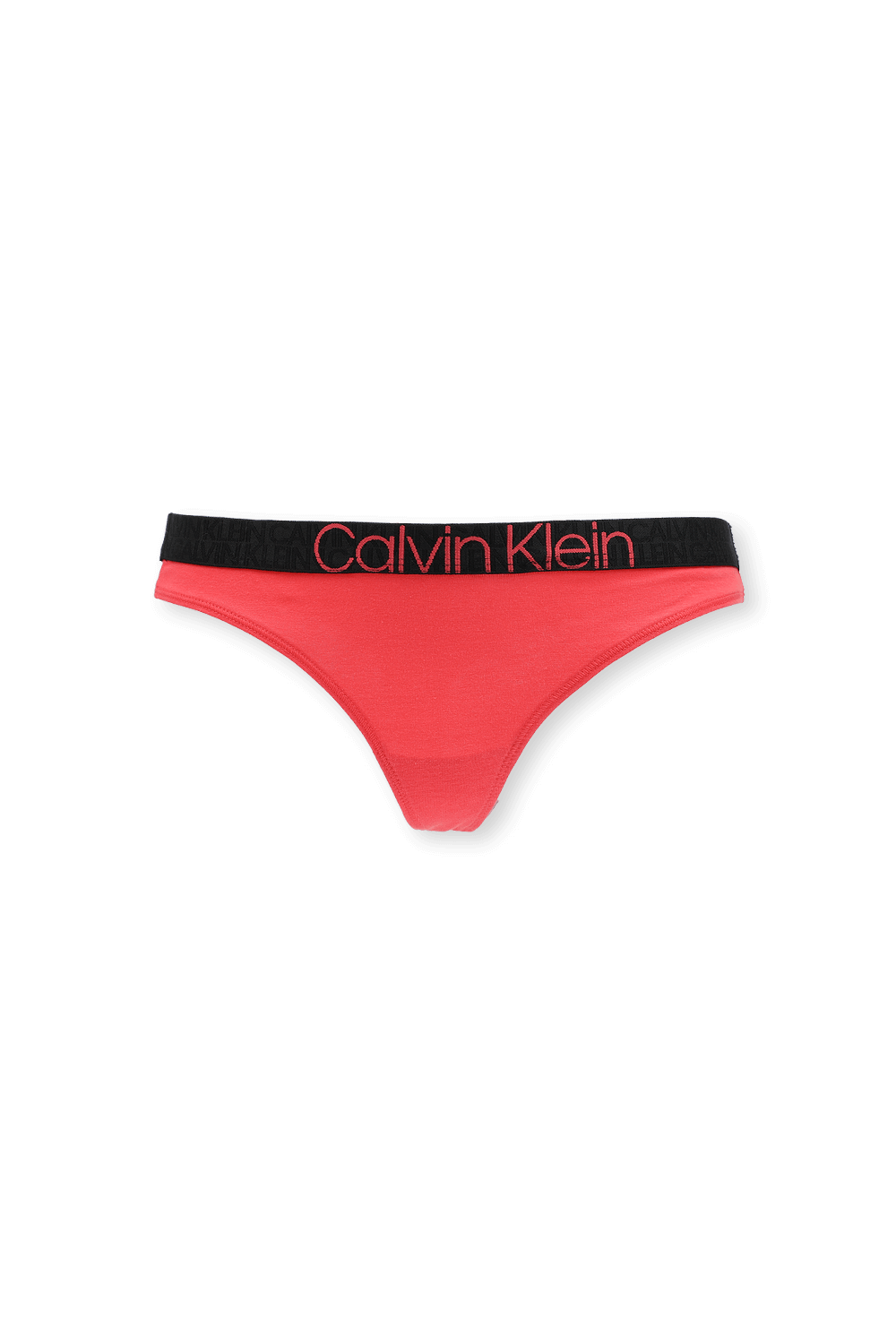 Logo Tape Thong in Punch Pink CALVIN KLEIN