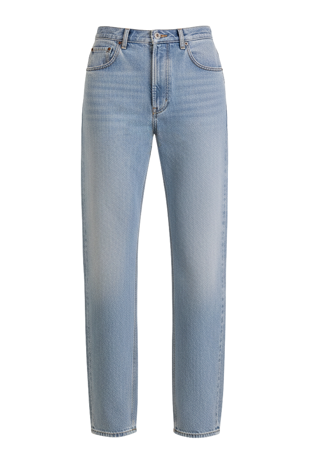 תמונה קידמית של מכנסי ג'ינס בגזרה ישרה