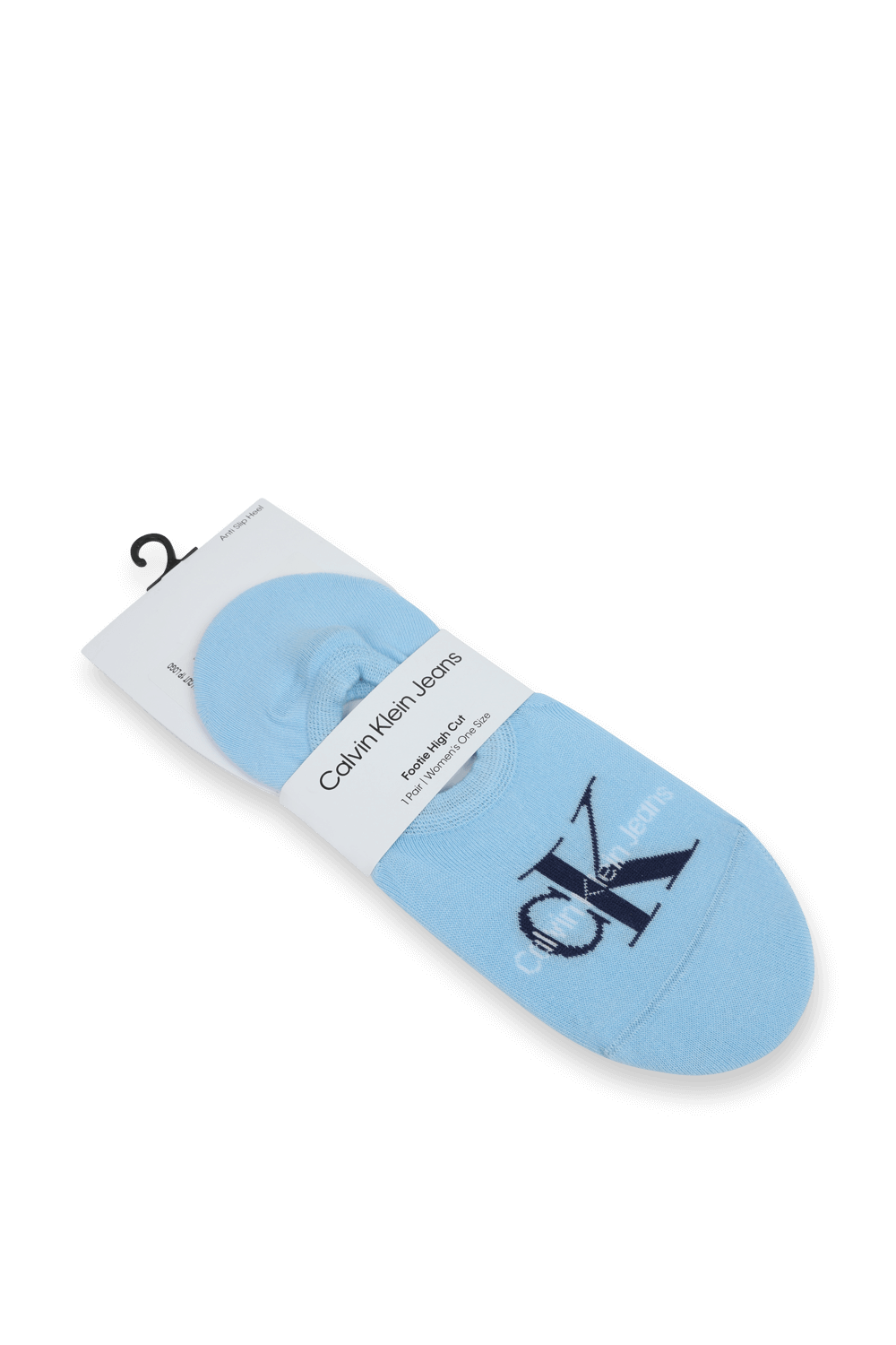 גרביים פוטי היי קאט מונוגרמה בגוון כחול CALVIN KLEIN