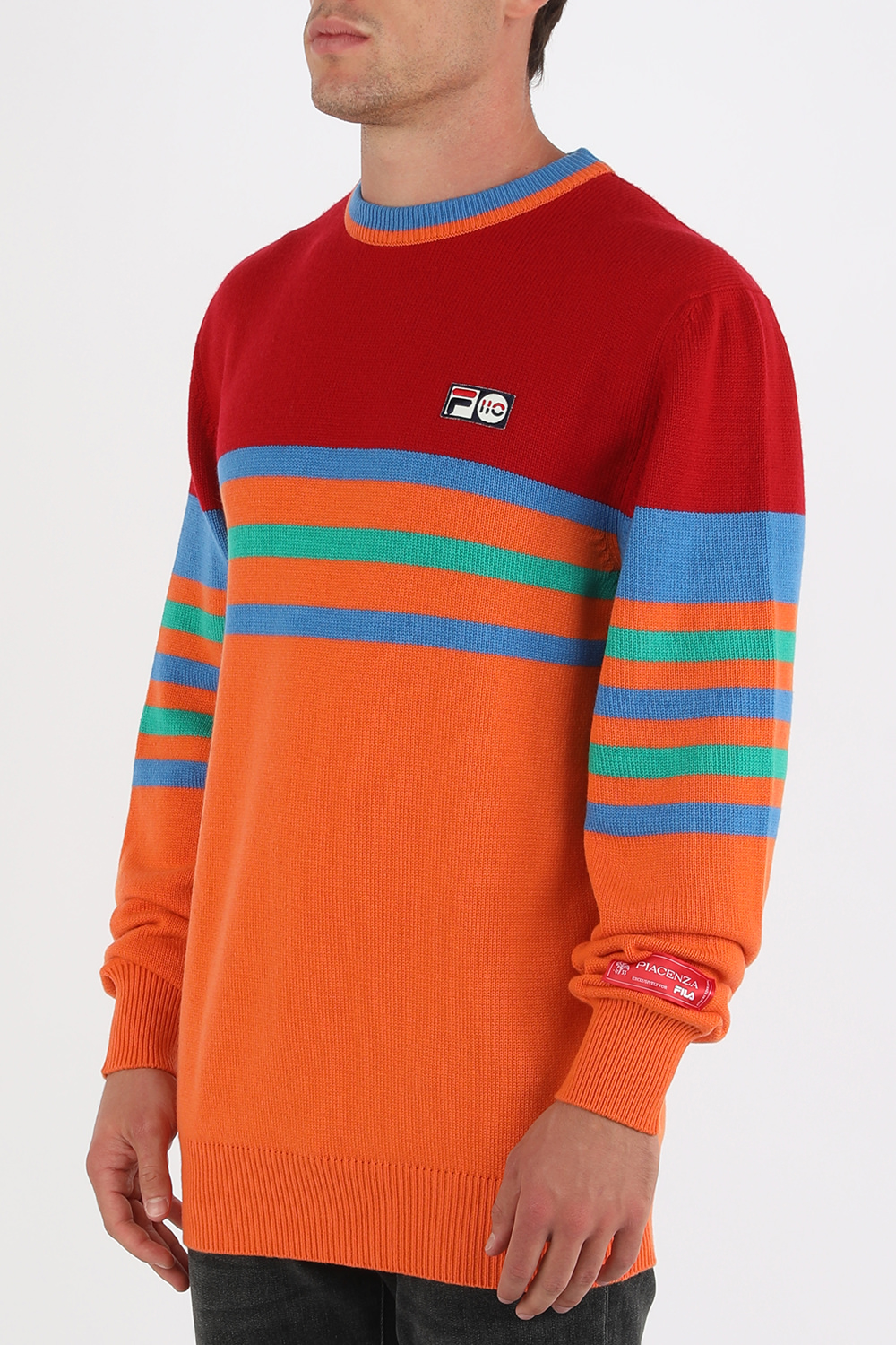 תמונת דוגמן קידמית של פילה X קייט גרנד סוודר קשמיר צבעוני