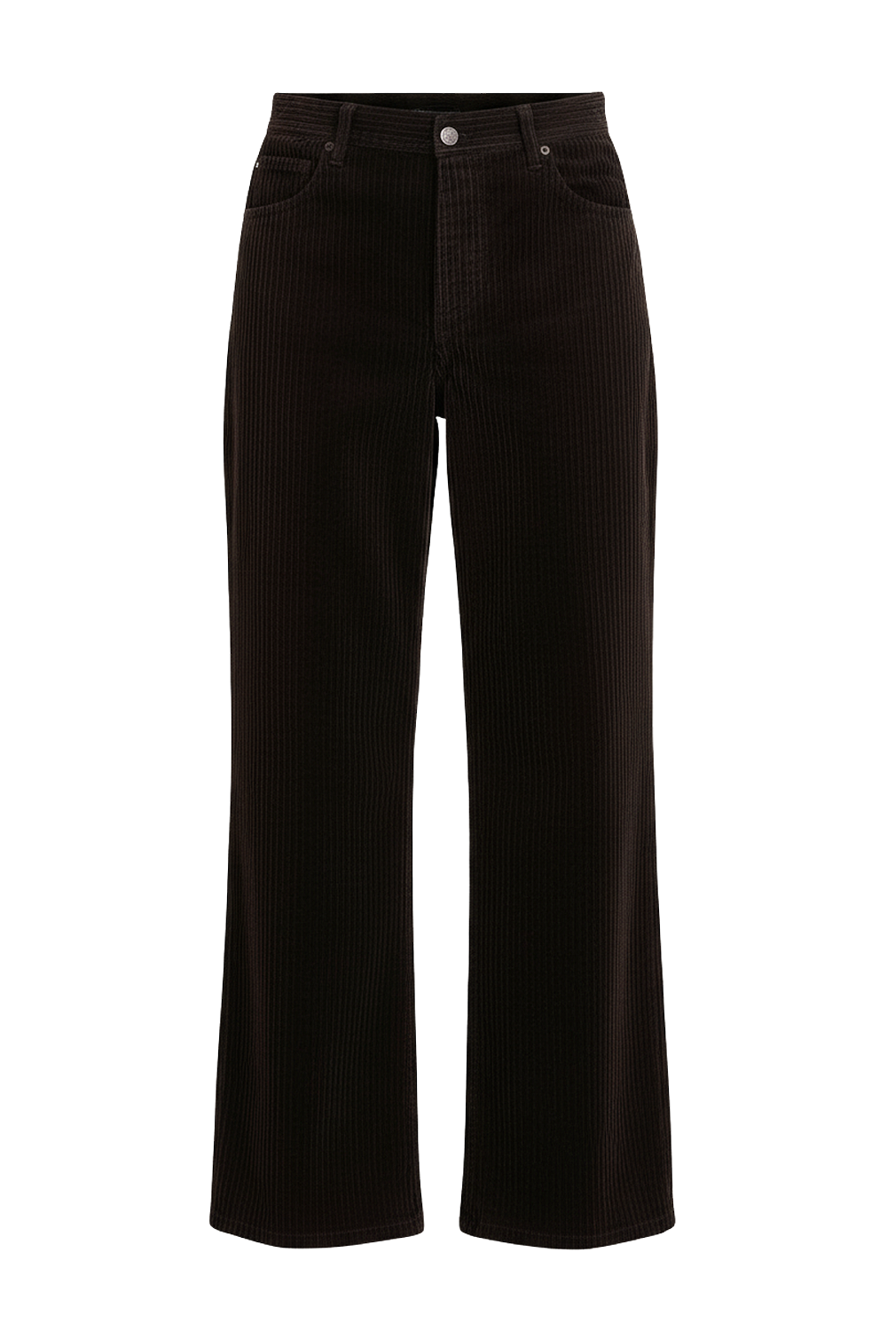 תמונה קידמית של מכנסי קורדרוי רחבים