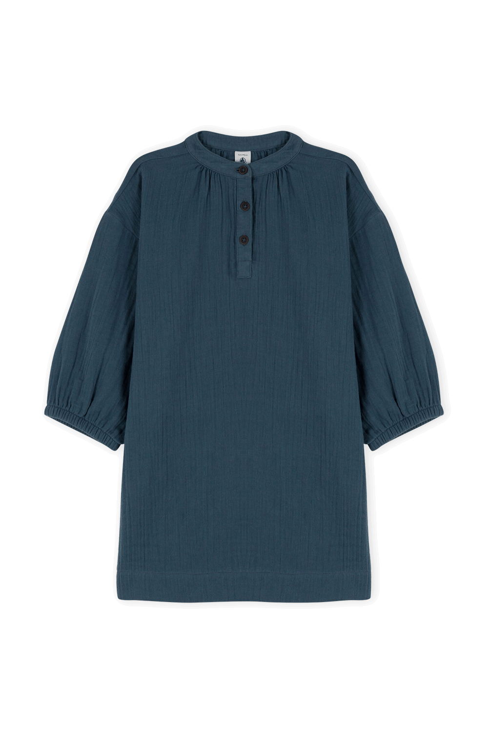 תמונה קידמית של שמלת בלוזון עם כפתורים - גילאי 6-12