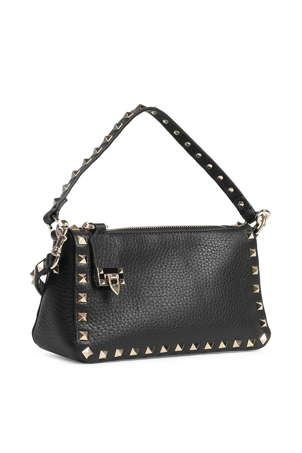 תמונה אחורית של תיק כתף קטן בצבע שחור