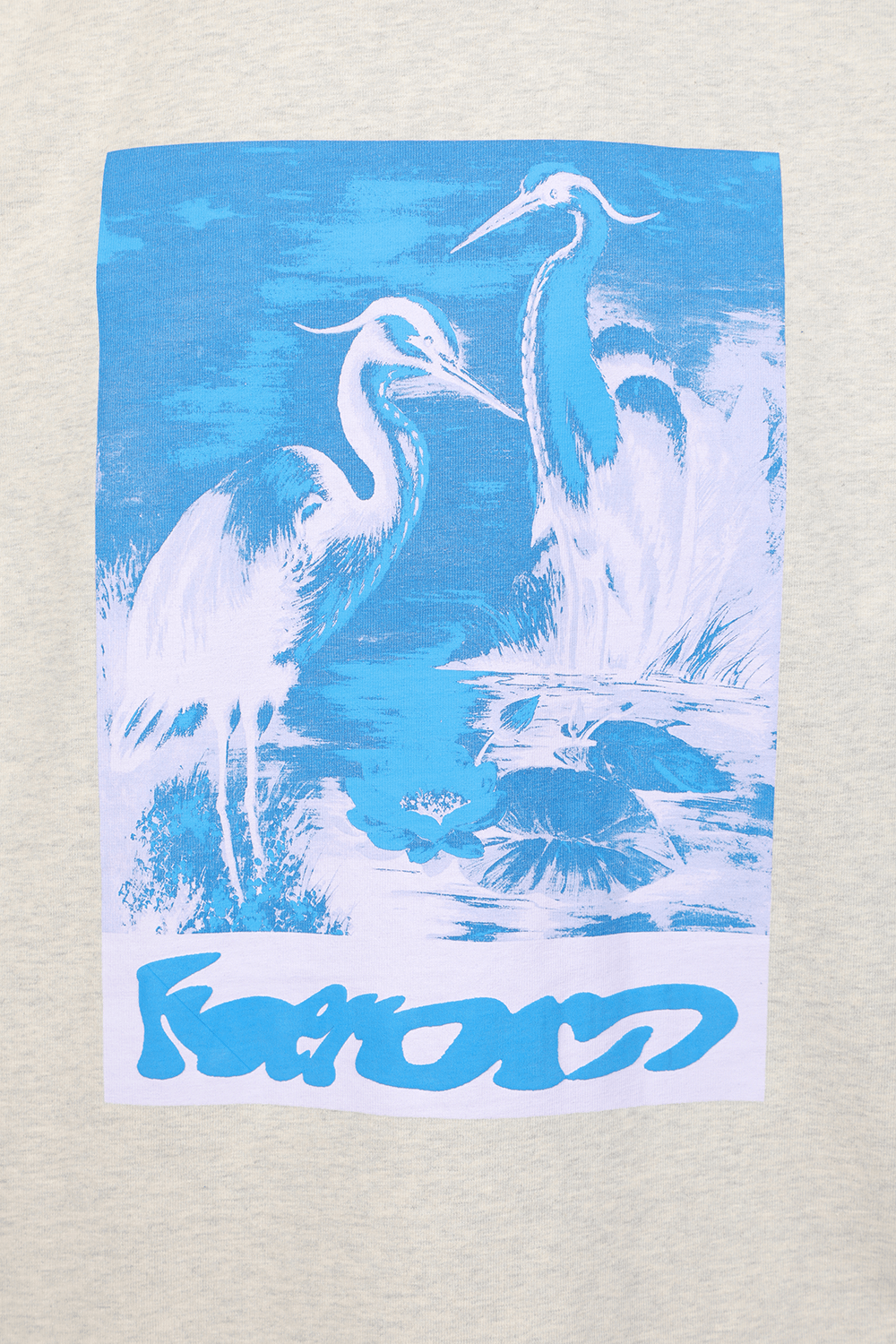 תמונה אחורית של Heron Logo Over Tee in Grey