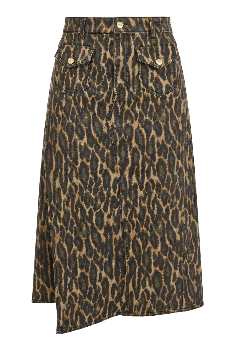 תמונה קידמית של חצאית מידי מנומרת