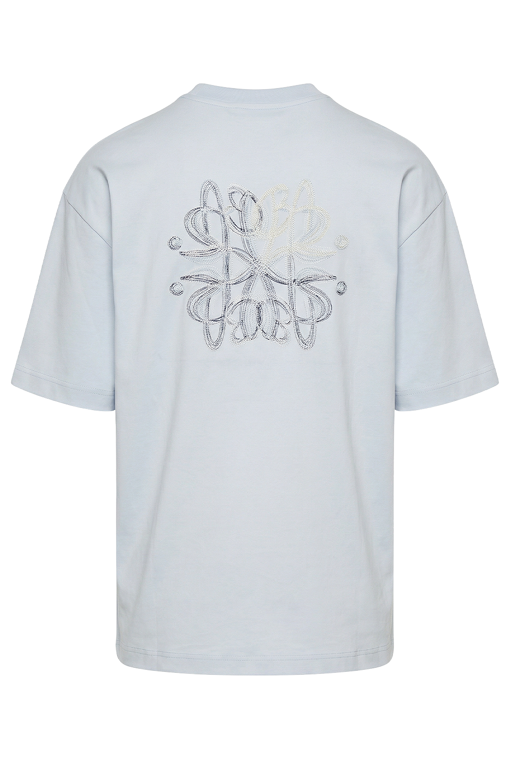 תמונה אחורית של חולצת טי בגזרה משוחררת