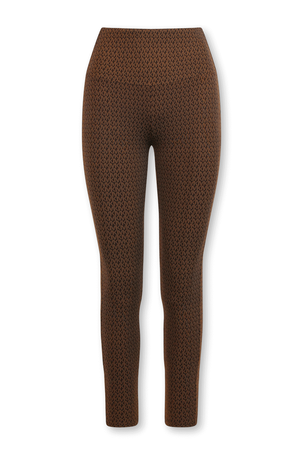 תמונה קידמית של MK Monogram Print Leggings in Brown