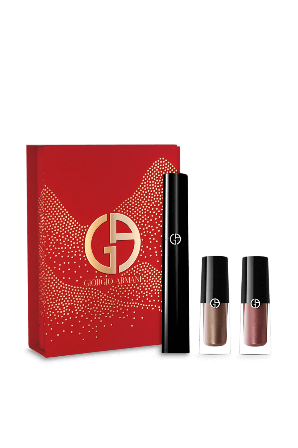 תמונה קידמית של מארז מסקרה ושתי צלליות