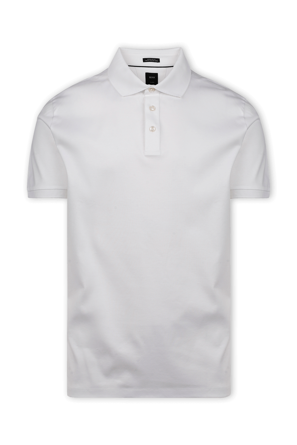 White Cotton Polo Shirt BOSS