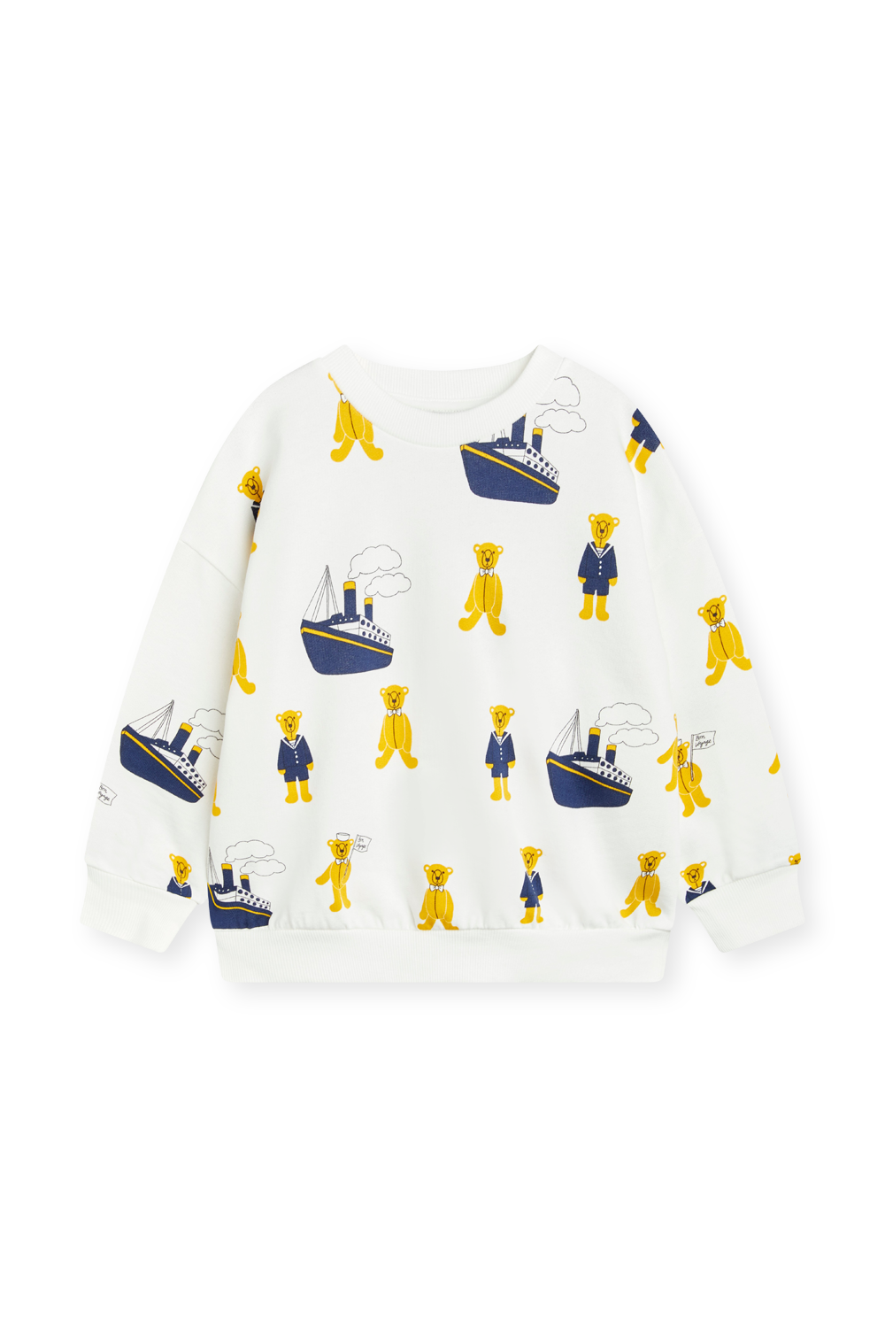 תמונה קידמית של סווטשירט עם הדפס- גילאי 1-12 חודשים