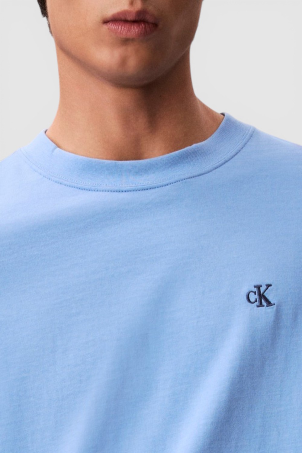 תמונת תקריב דוגמן של חולצת טי בגזרה ישרה