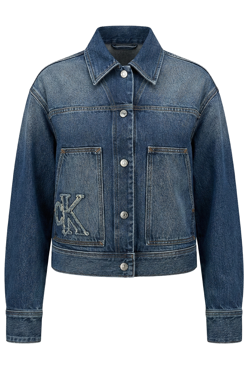 תמונה קידמית של ז'קט ג'ינס קרופ