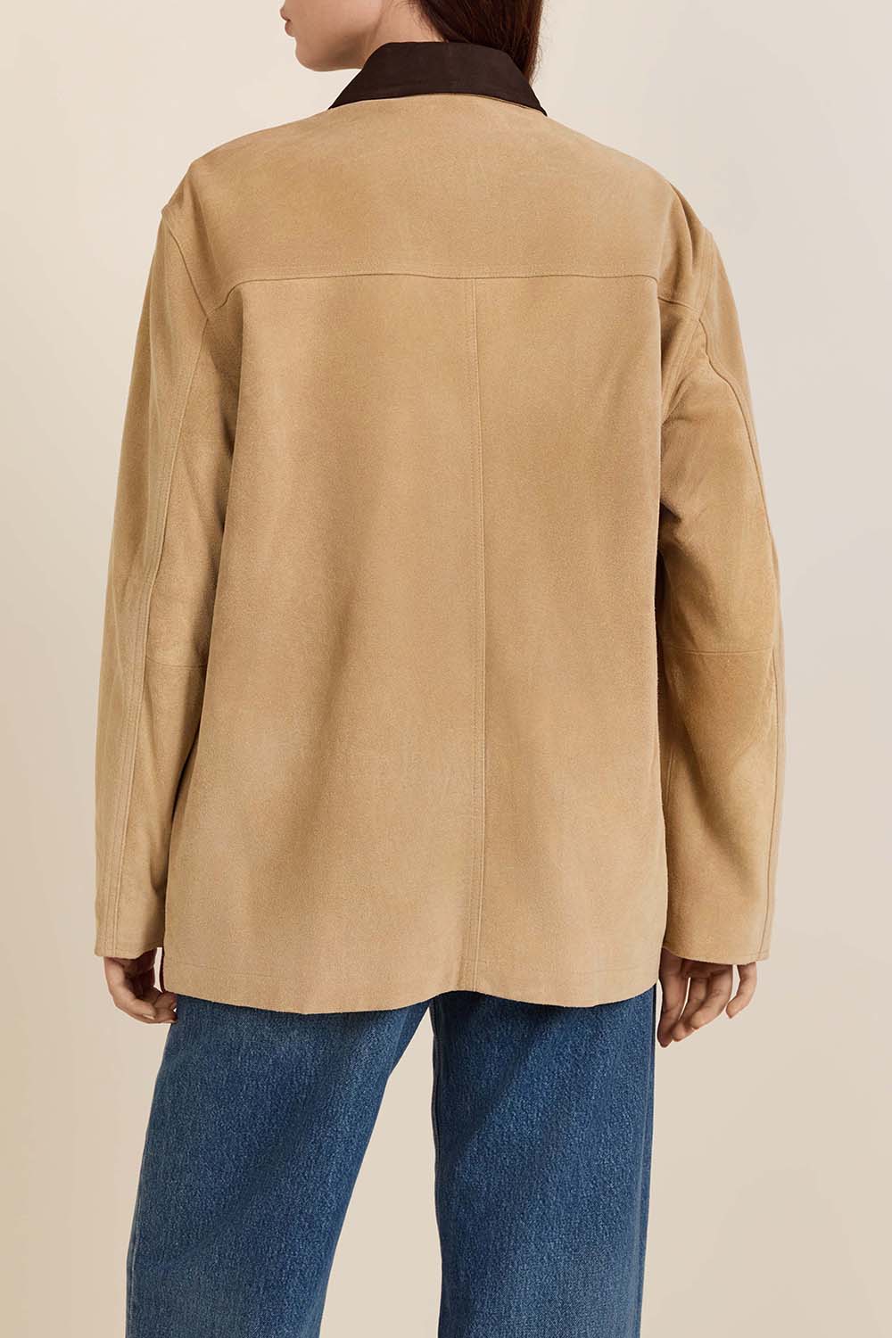 תמונת דוגמן אחורית של חולצת ז'קט