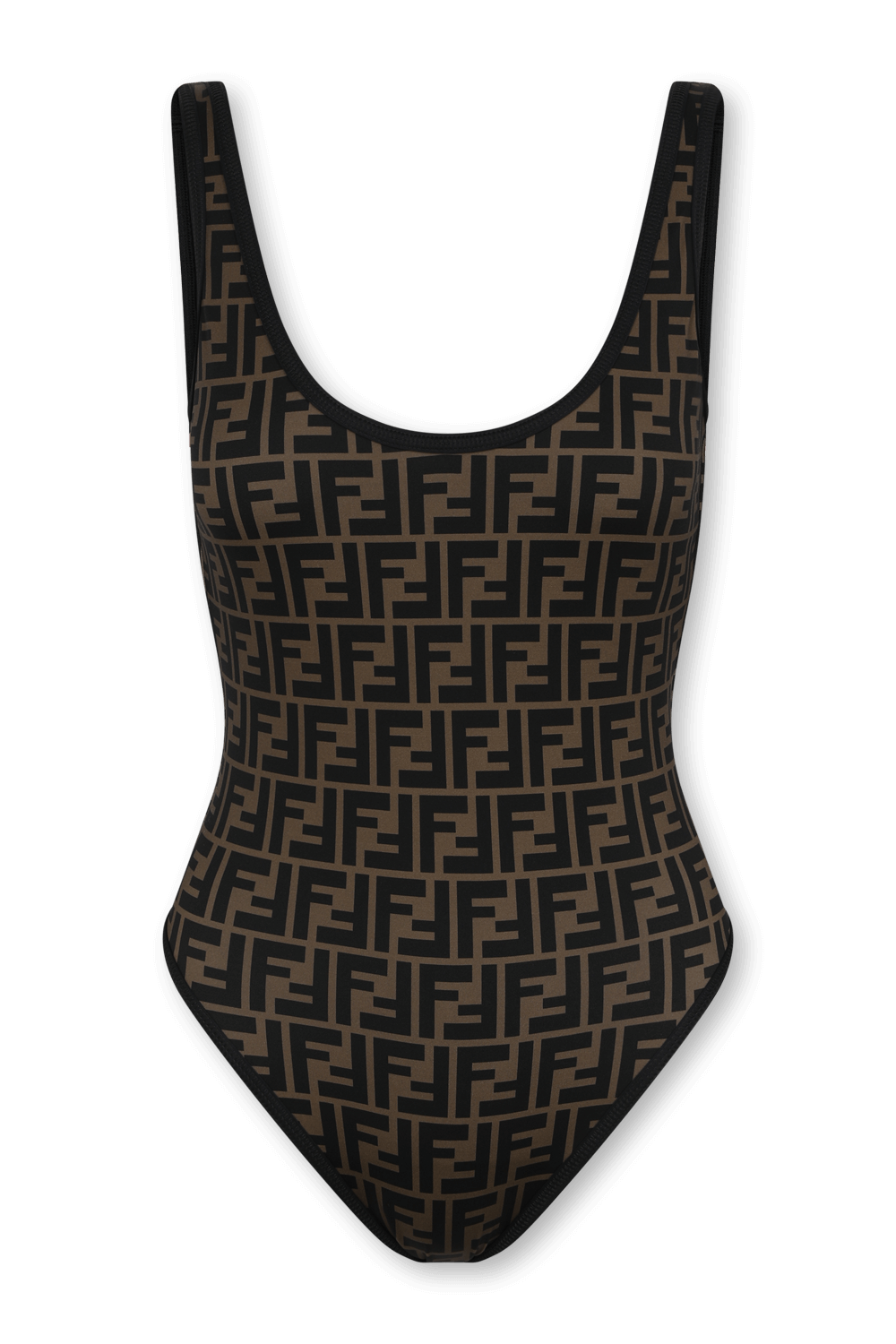 תמונה קידמית של בגד ים שלם עם פרינט מונוגרמי