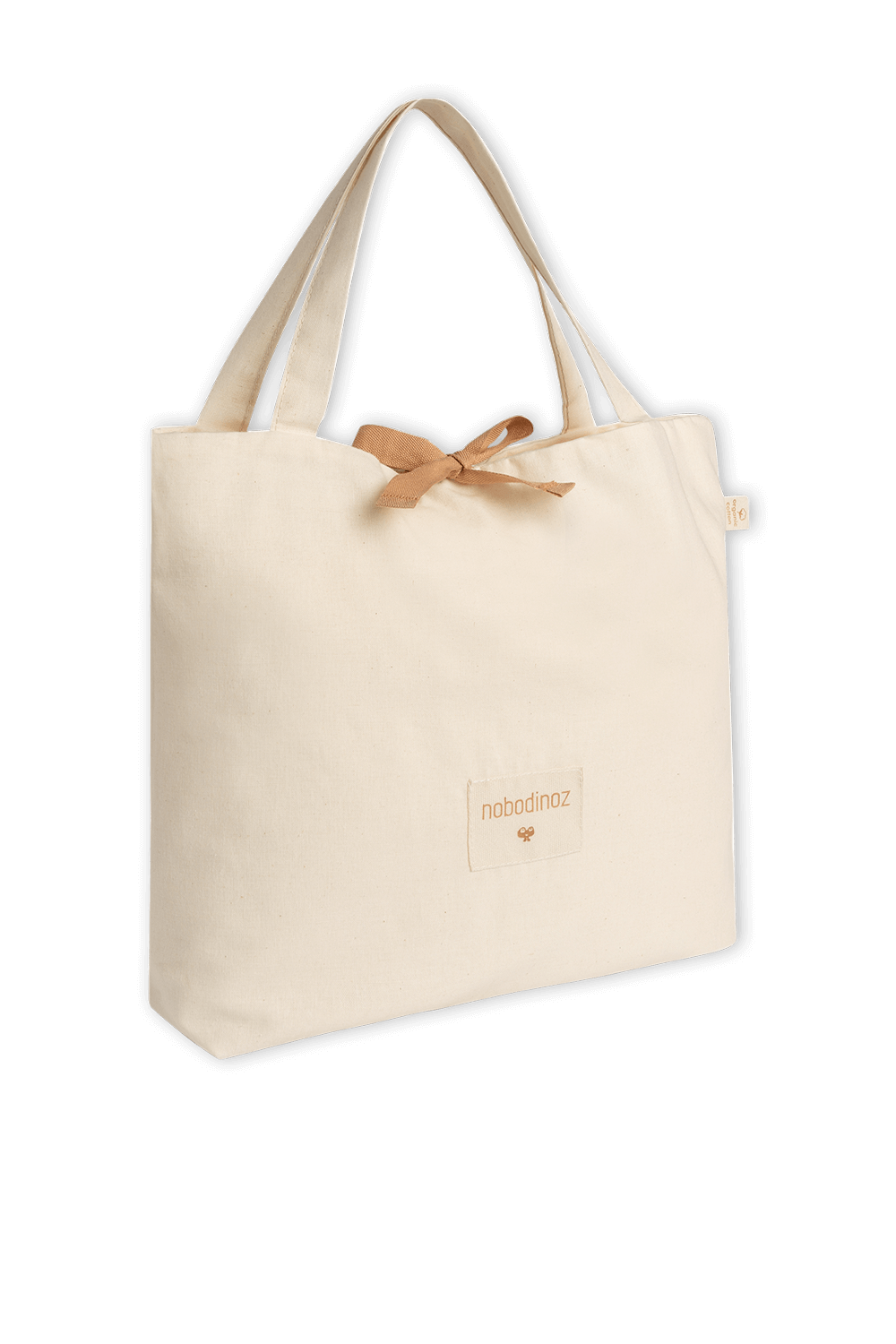 תמונת פנים של שמיכה סרוגה ותיק בד מכותנה אורגנית